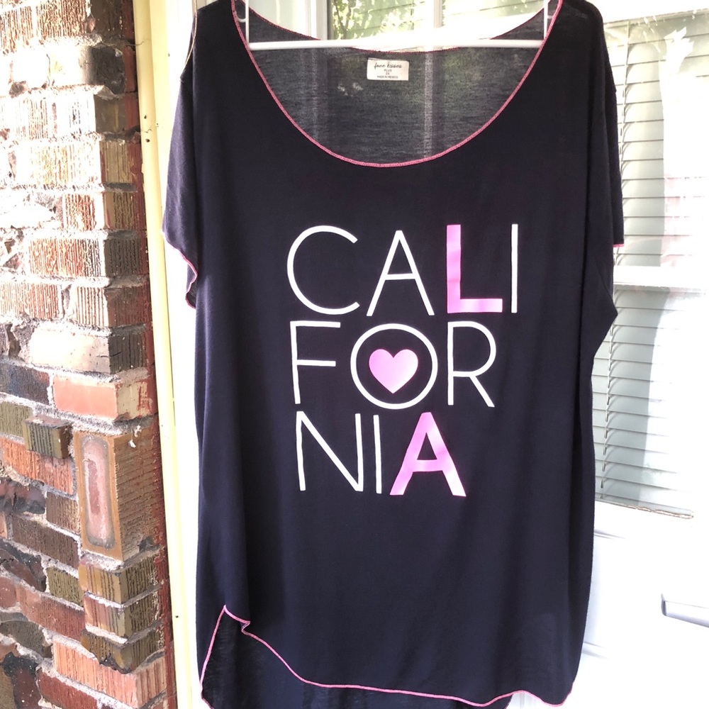Blue High Low Lightweight California Tee | Sz 2X